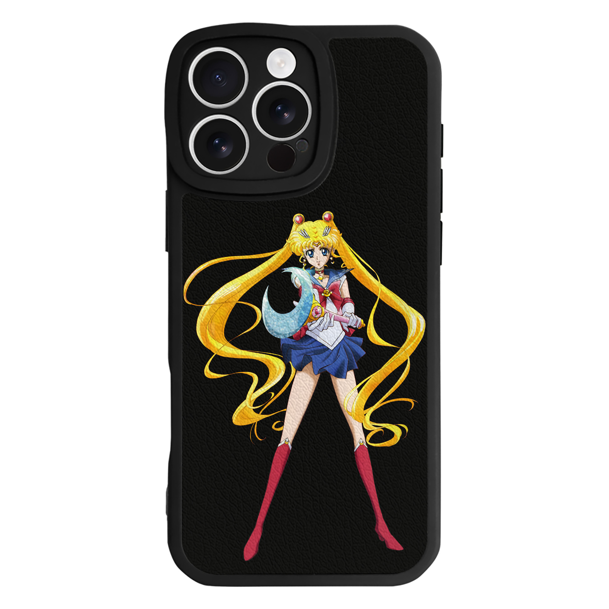 （画像用） 美少女戦士セーラームーン 月野 うさぎ つきの うさぎ Sailor Moon Tsukino Usagi 【iPhone 16シリーズ対応】シリコンスマホケース（レザー調） 材質：シリコン